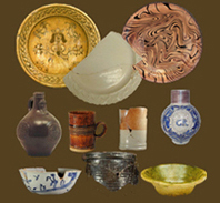 All types of Colonial ceramics on shown as an example.