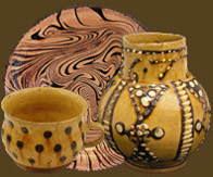 Examples of Staffordshire pottary resembling pieces found in this collection - private collection.