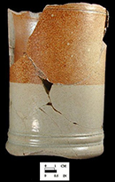 Salt glaze stoneware straight sided tankard.  Vessel #2336.