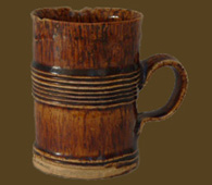 Manganese mottled ceramic mug - private collection.