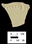 Feather edged plate rim sherd, vessel #6165, from 18PR175 Oxon Hill. 