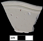 Royal or Queen’s shape rim – not big enough sherd to determine.