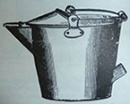 Milk strainer pail c. 1870s