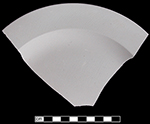 Plain unmolded rim plate, 10” rim diameter.