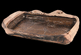 Similar to this mid-17th century basting pan recovered from an archaeological site in Bristol England shown on right.
