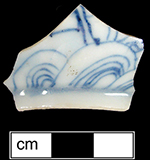 Chinese porcelain common shape cup painted under the glaze in blue.