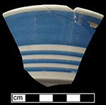 London shaped bowl banded in blue - from 18WA454.