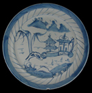 Image of a Canton Porcelain plate from a private collection - click on image and it will take you to the introductory page for this ware type.