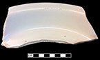 Undecorated oval baker. Vessel height: 2.25”, Vessel #: 90. 18BC56