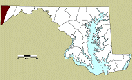 Small image of MD map showing distribution of this ware has been found in Maryland, click on image and a larger view of map will open.