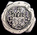 Illustration of an armorial designed bottle seal from 18HA30.