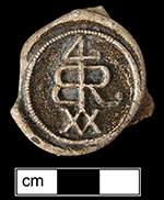 Complete Merchant-type bottle seal from 18QU28.