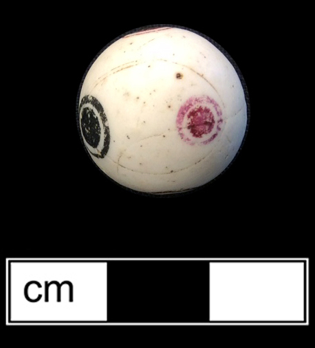 Bull’s eye porcelain marble (17.1 mm diameter). Lot 211-68.  18BC66