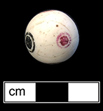Bull’s eye porcelain marble (17.1 mm diameter). Lot 211-68.  18BC66