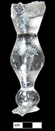 Colorless leaded stemmed glass with teared ball knop (at base) and teared ovoid knop. Ca. 1690-1730. Lot 9263 - from 18PR175.