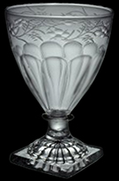 Image on right is an Early 19th-century English rummer. Courtesy of the Corning Museum of Glass. https://www.cmog.org/glass-dictionary/rummer