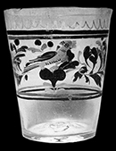 Stiegel tumbler from the Hunter Collection of Stiegel glassware. http://www.kellscraft.com/EarlyAmericanCraftsmen/EarlyAmericanCraftsmenCh07.html