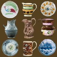 Thumbnail images of different style ceramic vessels from the Post-Colonial era.