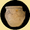 Thumbnail image of a Late Woodland mended pot from the Rosenstock collection, when clicked on will take you to the Late Woodland Ceramics page.