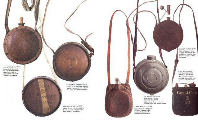 Figure 2 Collection of Civil War era military canteens showing various styles.