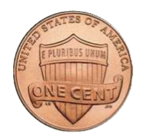 Figure 5 Reverse side of a modern penny showing a sheild motif.