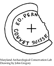 Drawing of the absinthe bottle seal.