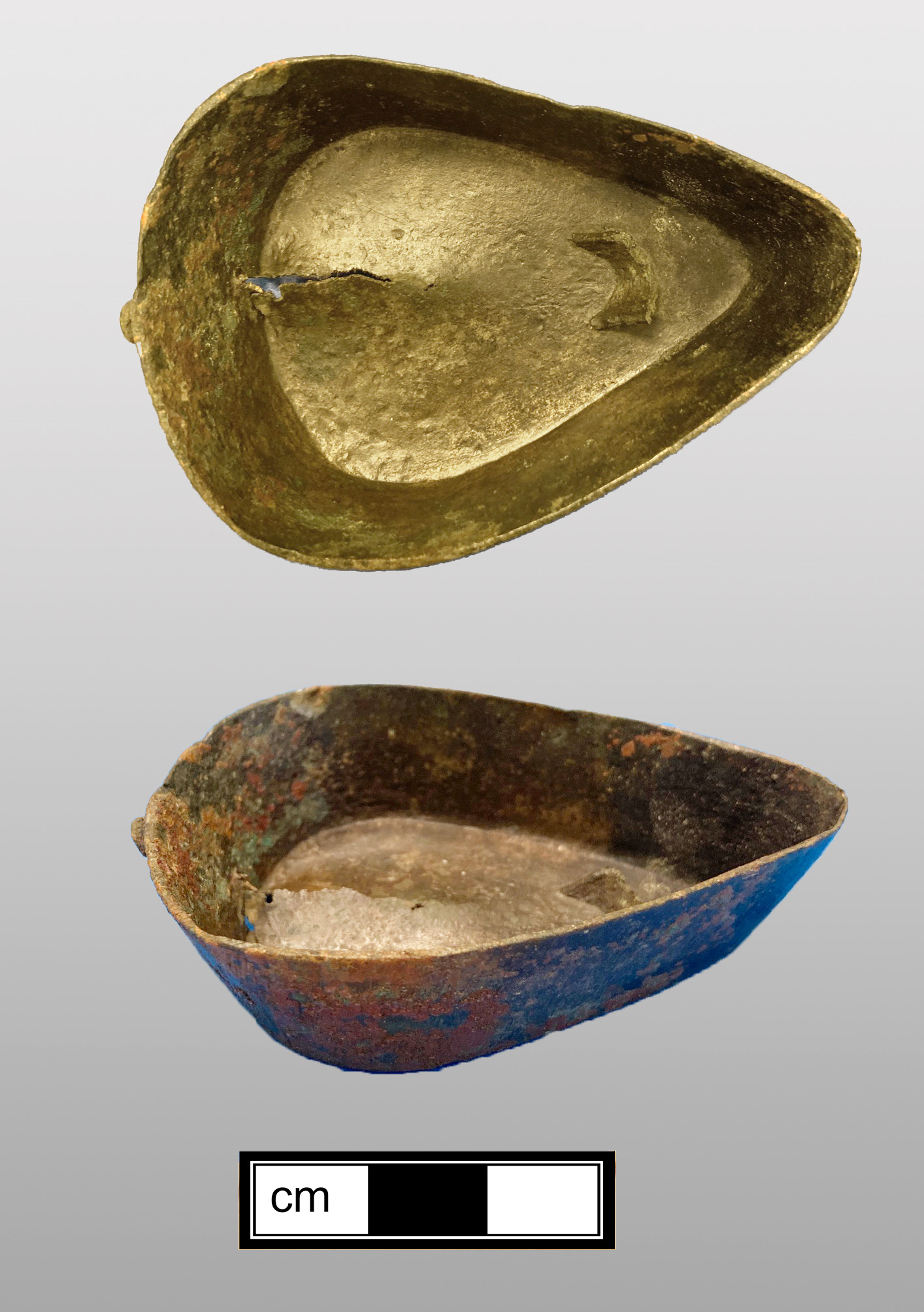 Metal lamp profile and bottom.