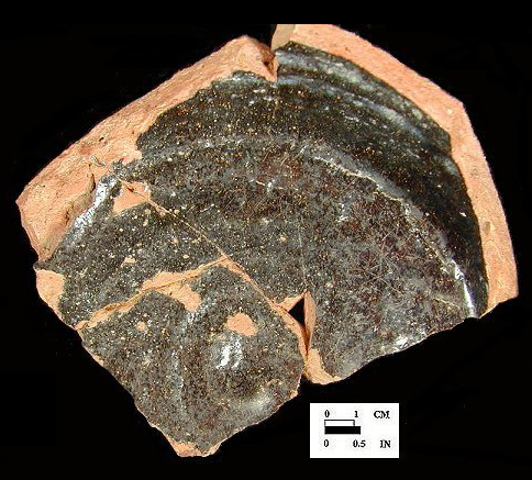 Interior of a Buckley-type base sherd from the Angelica Knolls site 18CV60/1.888.
