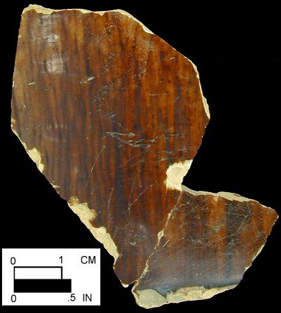 Manganese Mottled body sherd, exterior of large unidentified hollow vessel from the King's Reach site 18CV83/966. 