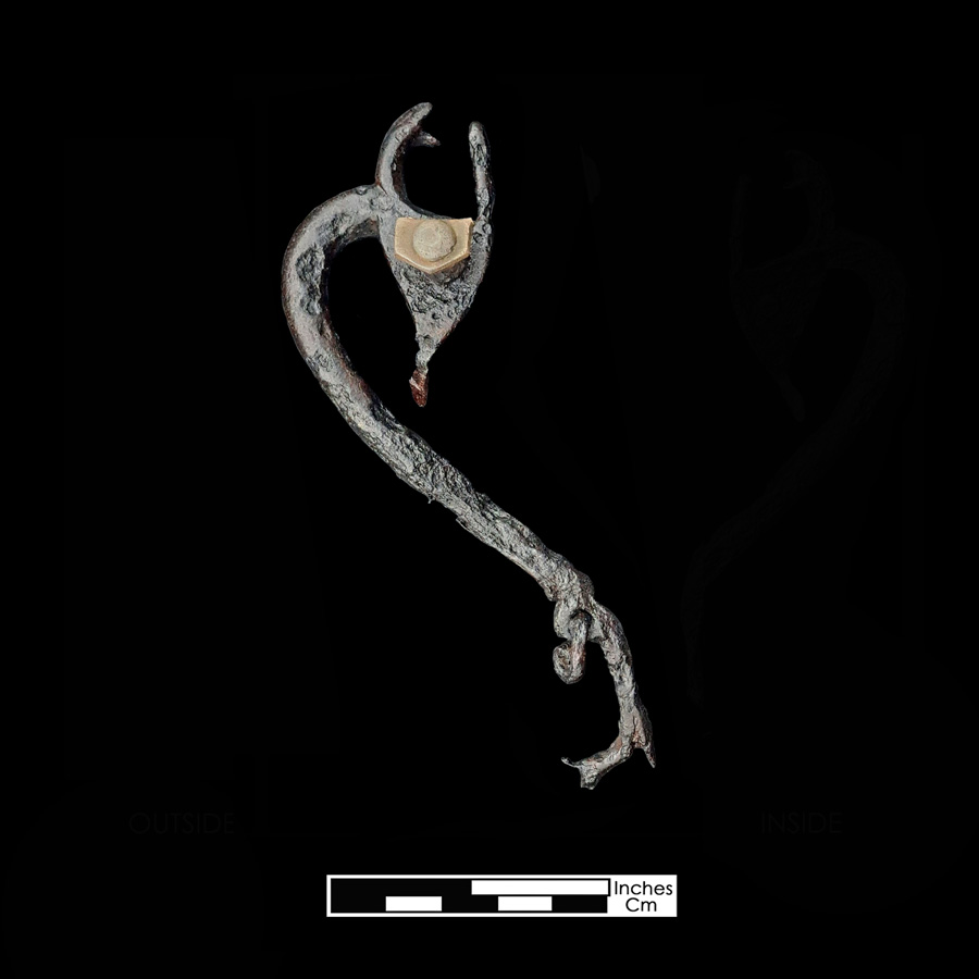 Image of iron/copper alloy curb bit.