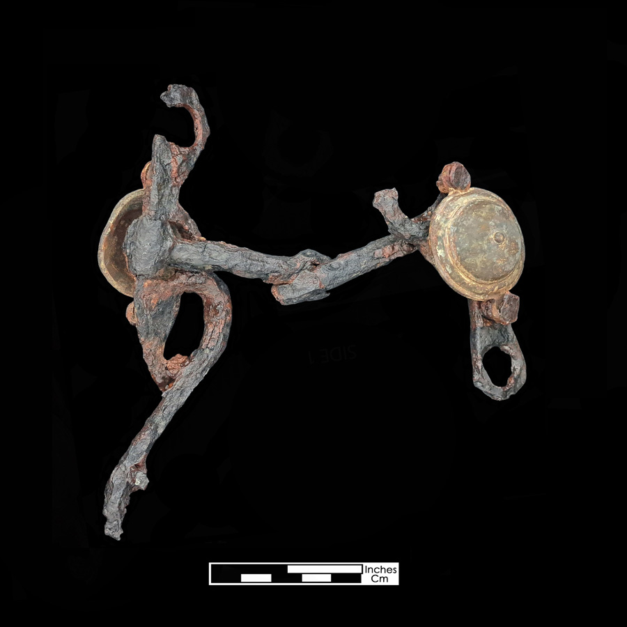 Image of iron/copper alloy curb bit.