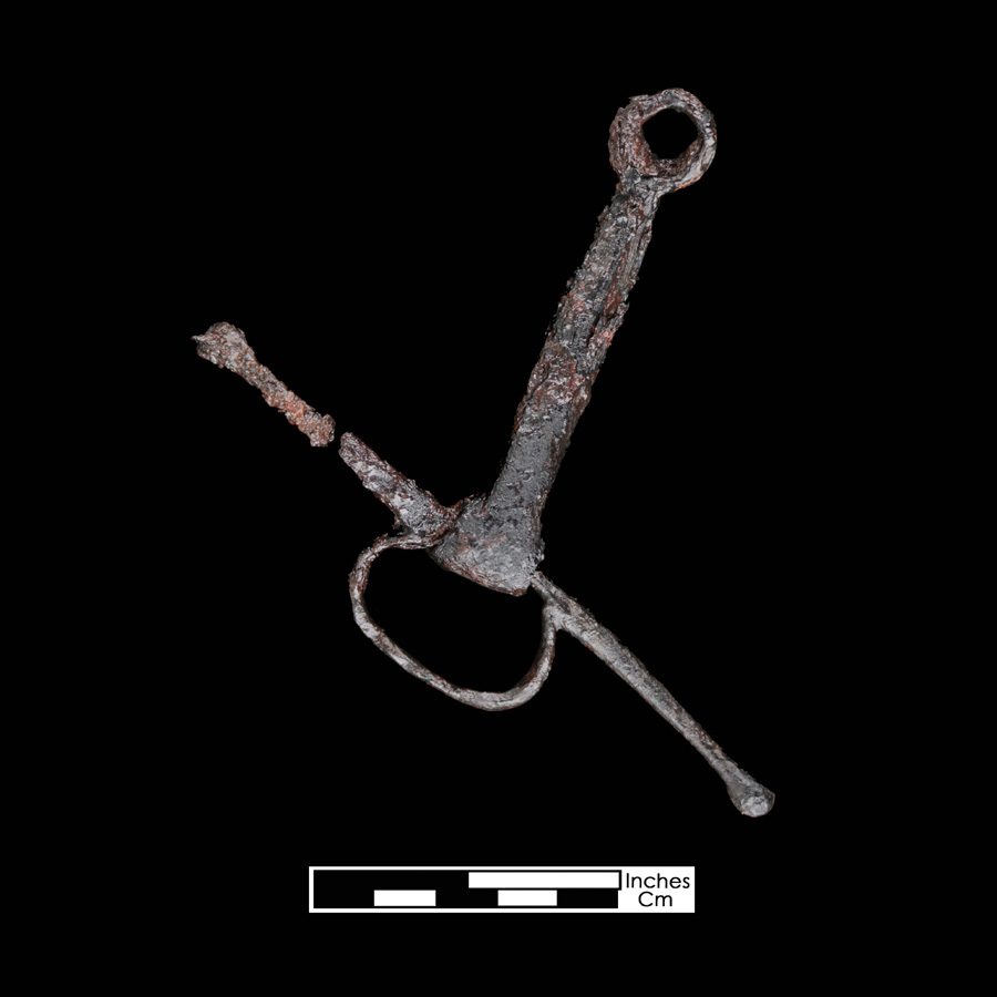 Image of iron snaffle bit.