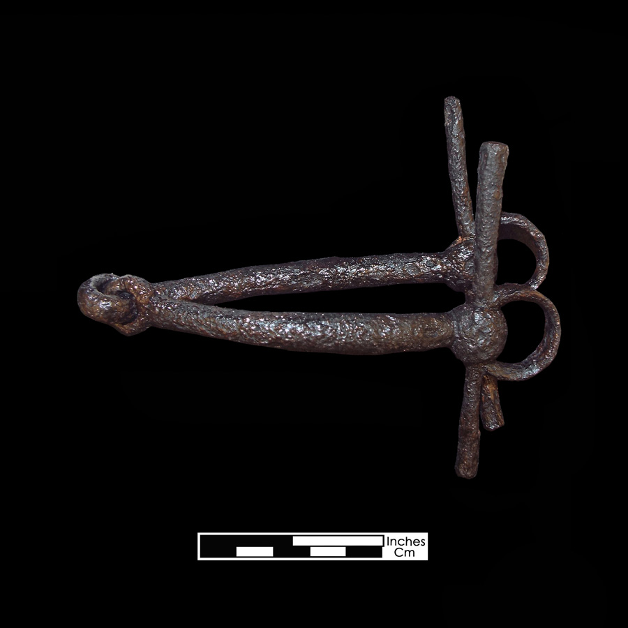 Image of iron snaffle bit.