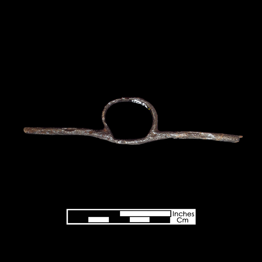Image of iron snaffle bit.