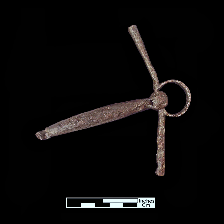 Image of iron snaffle bit.