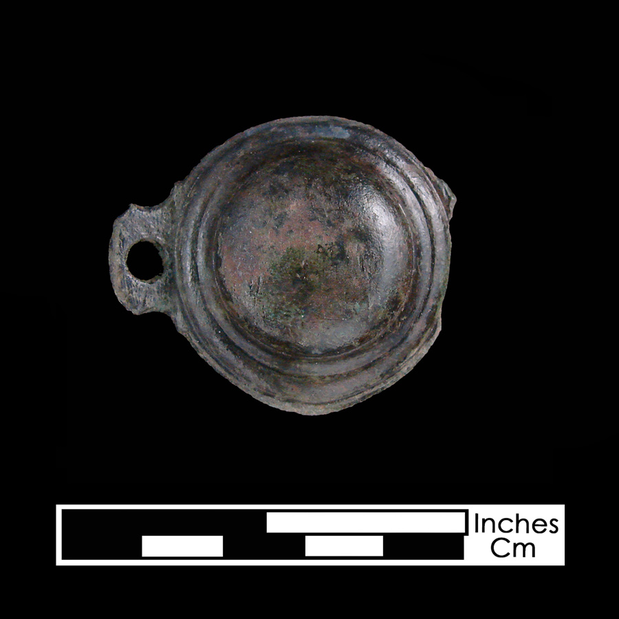 Image of copper alloy curb bit boss, Plain Dome.