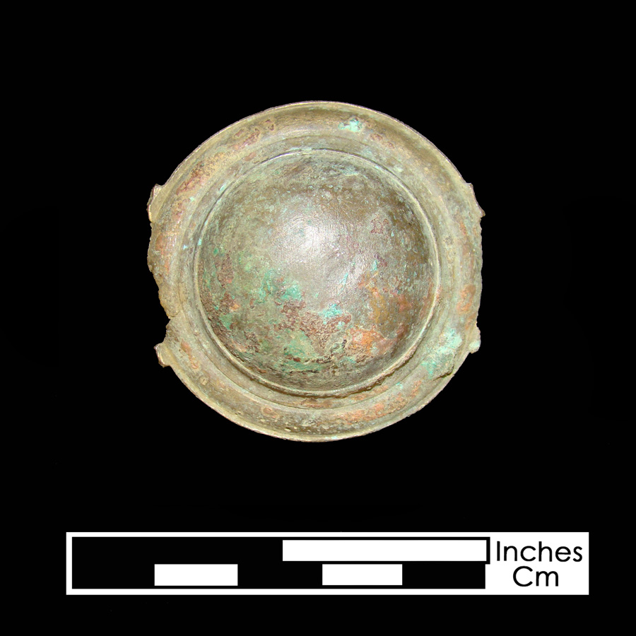 Image of copper alloy curb bit boss, Plain Dome.