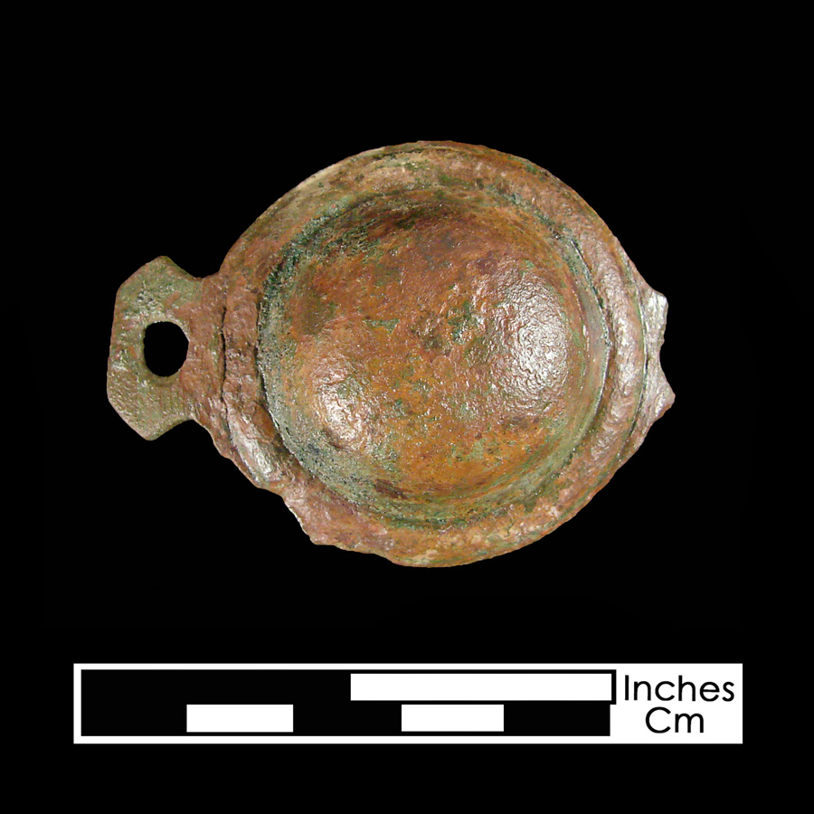 Image of copper alloy curb bit boss, Plain Dome.