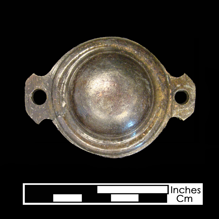 Image of copper alloy curb bit boss, Plain Dome.