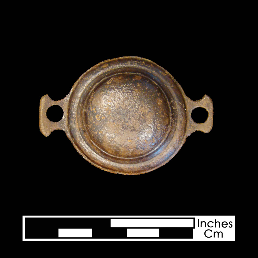 Image of copper alloy curb bit boss, Plain Dome.