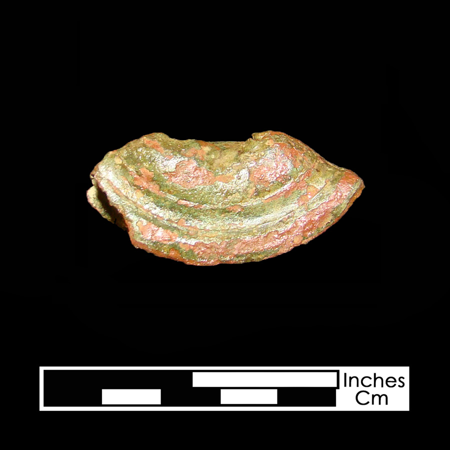 Image of copper alloy curb bit boss, Plain Dome.