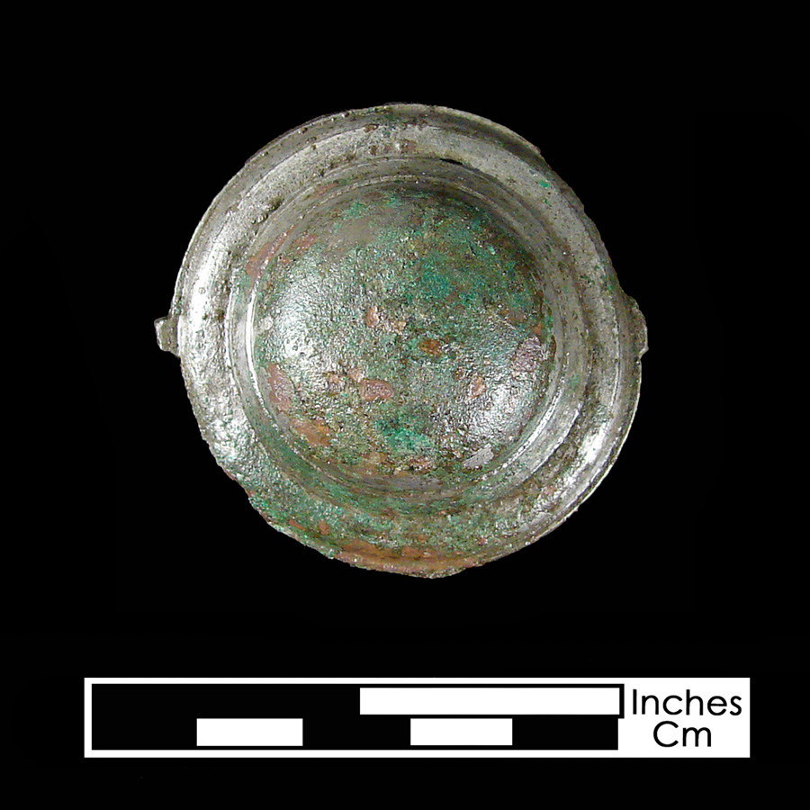 Image of copper alloy curb bit boss, Plain Dome.