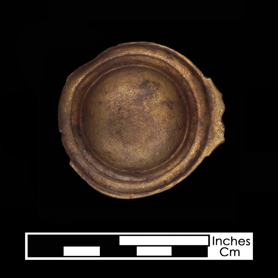 Image of copper alloy curb bit boss, Plain Dome.
