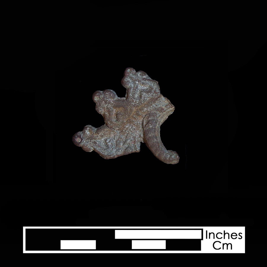 Image of copper alloy curb bit boss, Molded/Openwork.