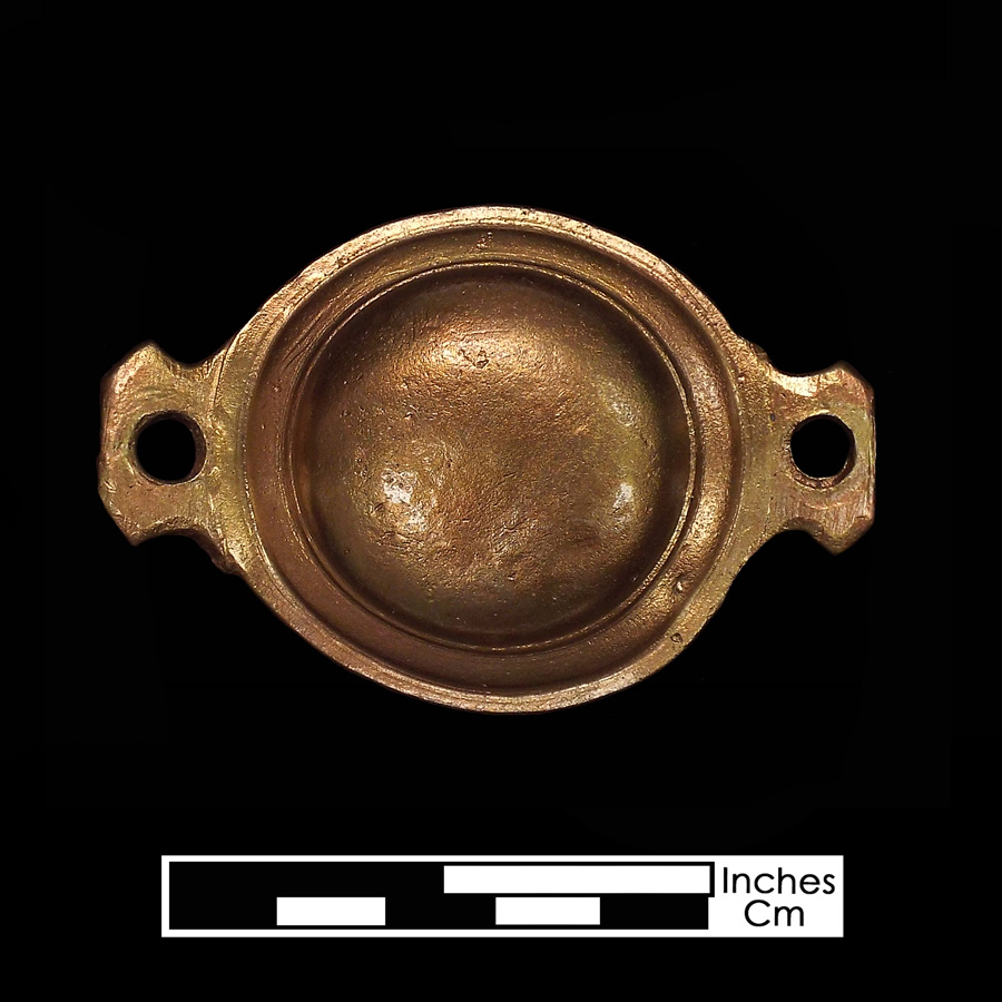 Image of copper alloy curb bit boss, Plain Dome.