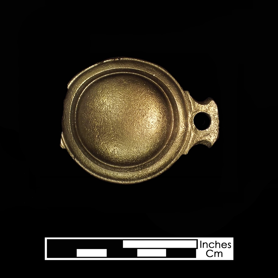Image of copper alloy curb bit boss, Plain Dome.