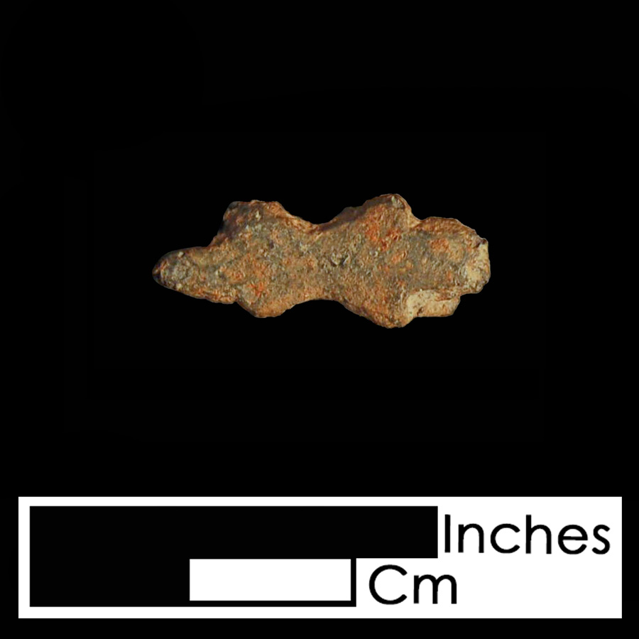 Image of copper alloy leather ornament, Stylized Arrow.