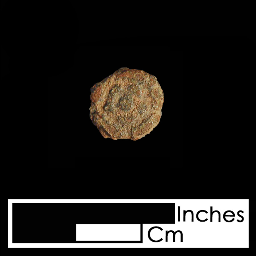 Image of copper alloy leather ornament, Tudor Rose.