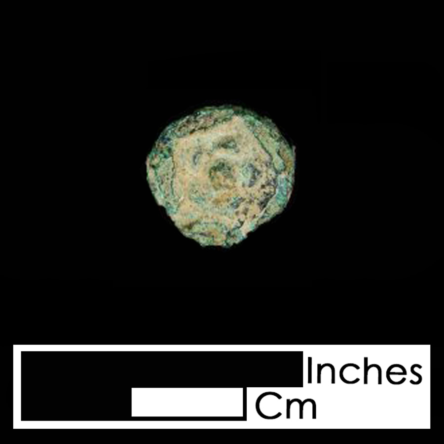 Image of copper alloy leather ornament, Tudor Rose.