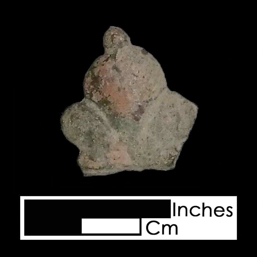 Image of copper alloy leather ornament.